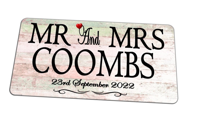 Wedding Day Sign Personalised Wedding Day Sign Custome Mr & Mrs Wedding ...
