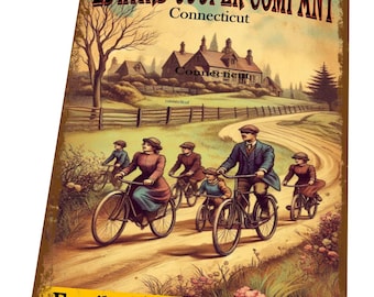 Vintage Bicycle Advertising Sign: Retro Metal American Theme