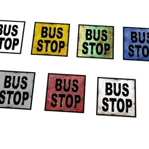 Vintage Bus Stop Metal Sign Reproduction Retro Vintage Style Bus Stop Sign Old Bus Stop Metal Sign