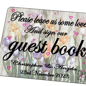 Wedding Day Guest Book Sign Personalised Guest Book Wedding Day Sign Custome Mr & Mrs Wedding Sign