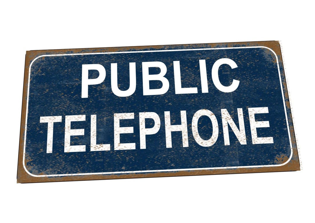 Vintage Telephone Sign You May Telephone From Here Metal Sign 15cm X ...