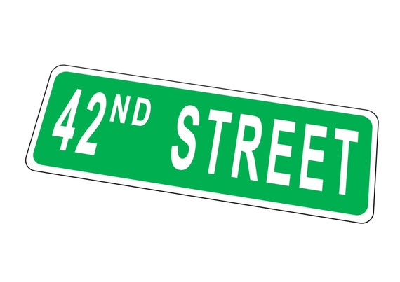 Cartello Wall Street New York - 52x11 Cm - Pannello In Alluminio Composito Con Fori - Resistente UV - 2