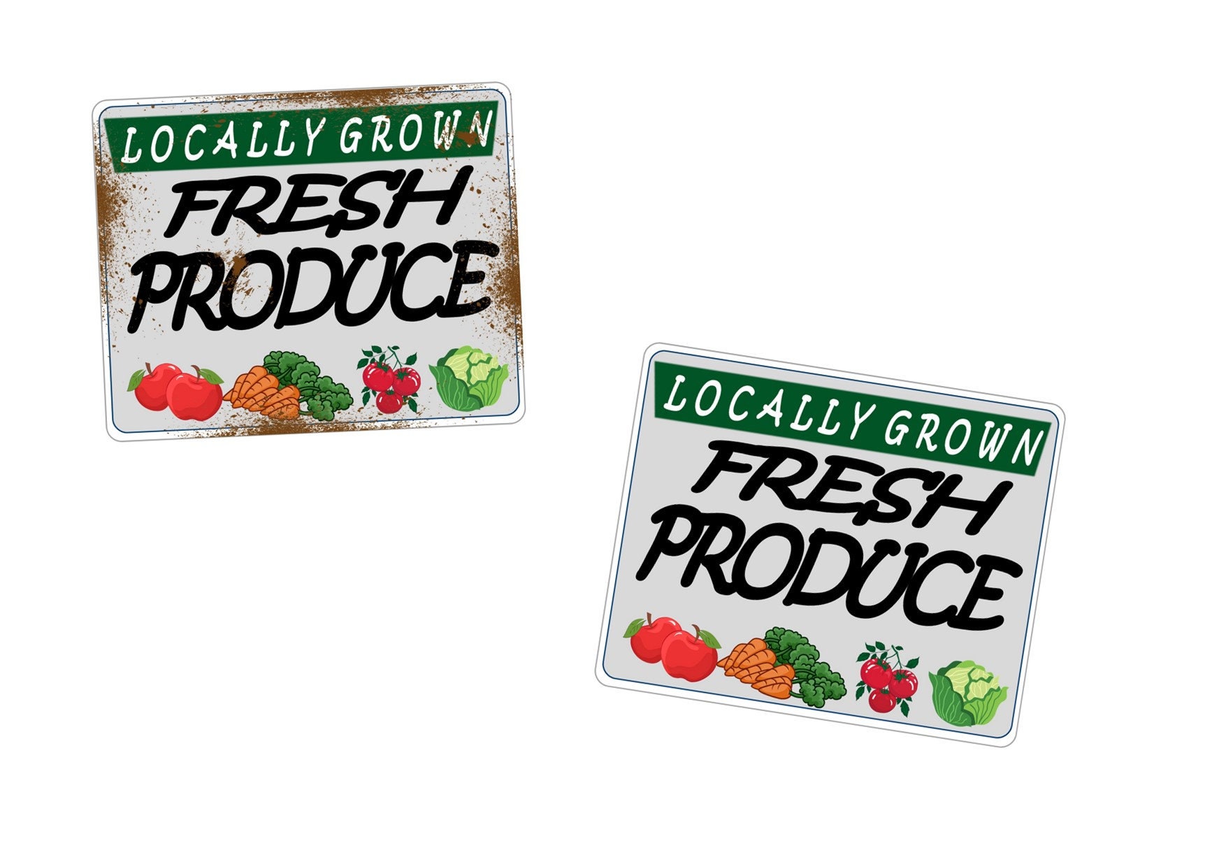 Targa In Metallo Retrò Farm Fresh Fruits And Vegetables, Poster Vintage 20x30 Cm, Decorazione Da Parete Per Bar E Cucina