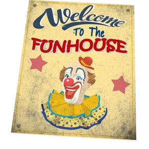 Hunhouse Vintage Karneval Fahrt Schild Jahrmarkt Karneval Fahrt Metallschild Jahrmarkt Fahrt Schild Retro Karneval Fahrt Schild