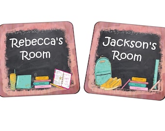 Letrero de puerta personalizado para niños Letrero de puerta de guardería personalizado Letrero de puerta de niñas, letrero de puerta para niños Diseño de pizarra
