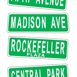 Segnaletica stradale di New York Central Park Riproduzione del cartello di New York City Fifth Avenue New York Sign