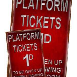 Vintage Bahnsteige-Karten-Schild-Metallschild-Schild