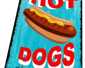 Hot Dogs Sign Novelty Fairground Hot Dog Wall Sign Plaque Fun Carnival Food Sign Retro Fairground Sign