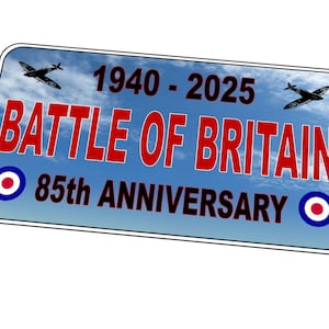 Placa de Metal del 85 aniversario de la Batalla de Gran Bretaña, Spitfire Battle WW2, placa de Metal de la Batalla de Gran Bretaña