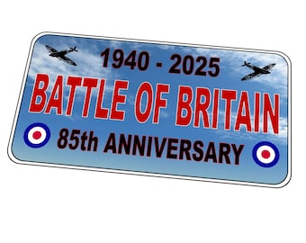 Battle of Britain 85th Anniversary Metal Sign Spitfire Battle WW2 Metal Sign Battle of Britain Plaque