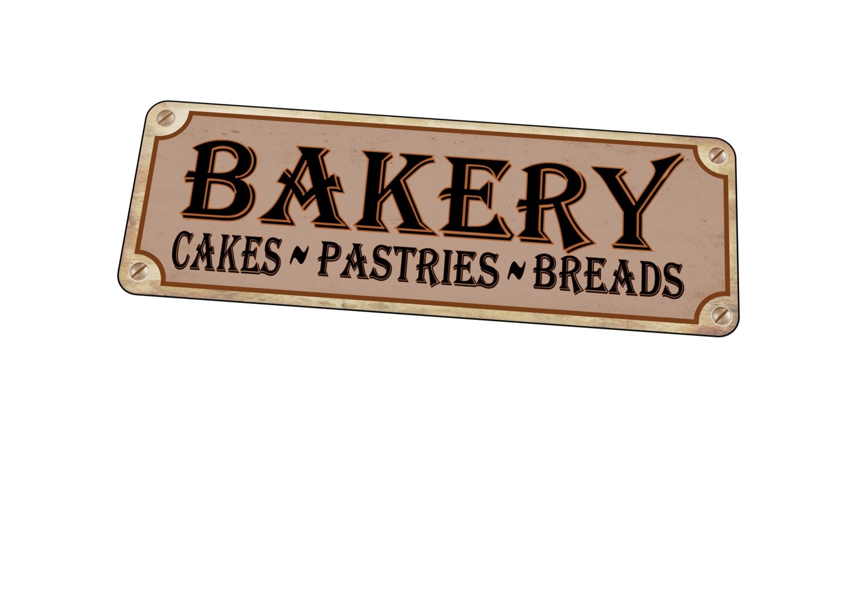 Bakery Sign Vintage Retro Bakery Bakers Sign Bread Cakes Bakery Sign - Etsy