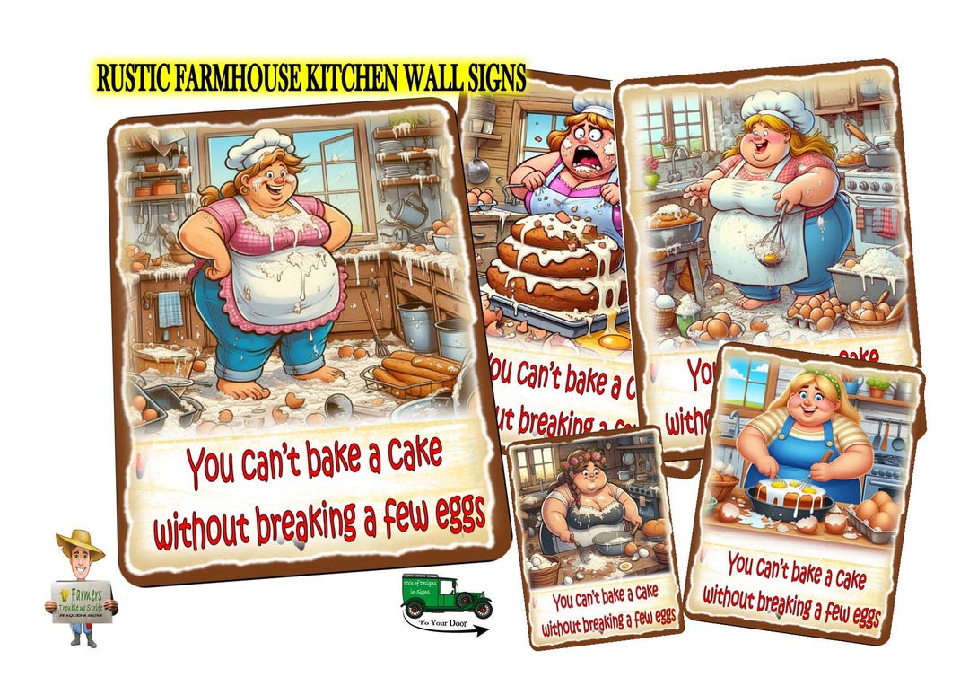 Rustic Farmhouse Kitchen Sign: Funny Baking Decor - Etsy