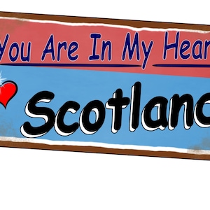 Scotland Retro Sign Vintage Style Metal Sign 15cm x 29cm Metal Sign Aged Metal Sign Holiday Sign