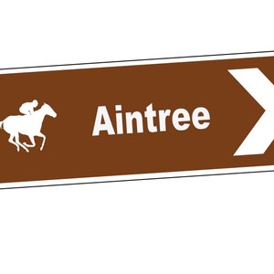 Horse Racing Sign Race Course Sign Aintree Newmarket Chepstow ...