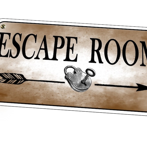 Escape Room Signs Retro Escape Room Sign Games Escape Room Escape Sign Pary Signs