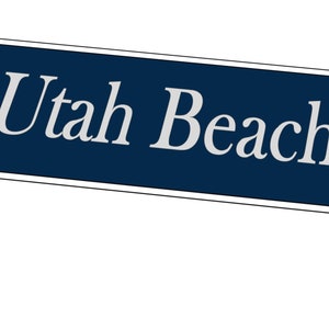 Utah Beach Sign WW2 Reproduction Metal Sign Vintage Style WW2 Army Sign