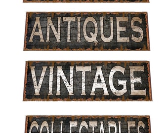 Retro Antiques Shop Signe Bric a Brac vintage Boutique Signe Collectables Marché aux puces Signe