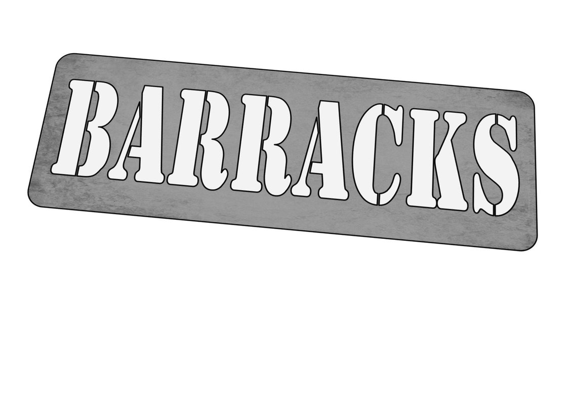 Army Barracks Sign Battlefield Trench Signs Military Battle Signs Front ...