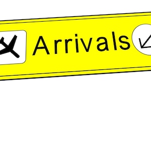 Airport Arrivals Sign Reproduction Novelty Airport Sign Fun Novelty Airport Sign