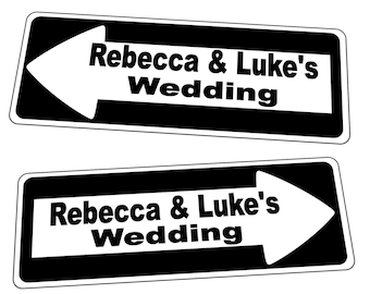 Wedding Sign Metal Wedding Reception Sign Personalised Wedding Sign Custom Wedding Sign Wedding Direction Sign