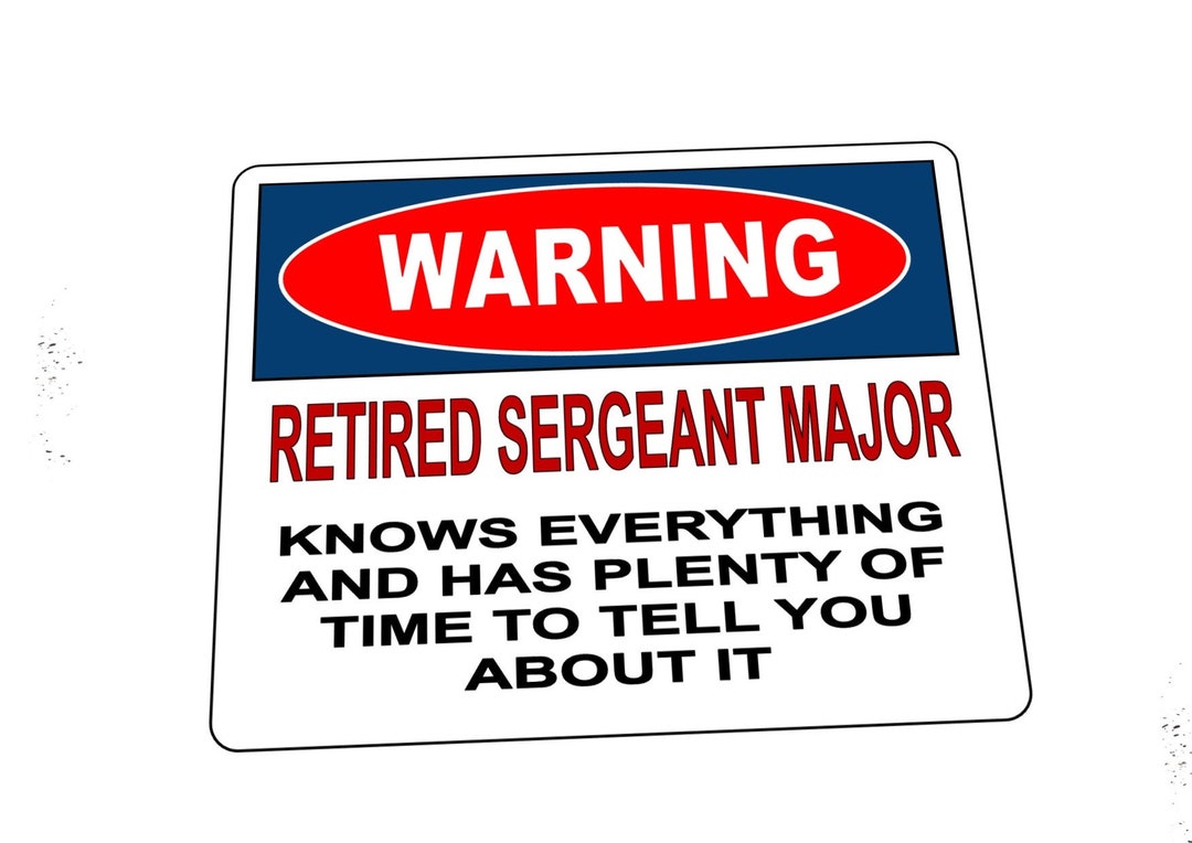 Senior Sergeant Sign Military Mancave Metal Sign Sergeant Major Sign Novelty Military Sign ...