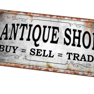 Antique Shop Store Sign Retro Vintage Style Shop Sign Retail Store Sign
