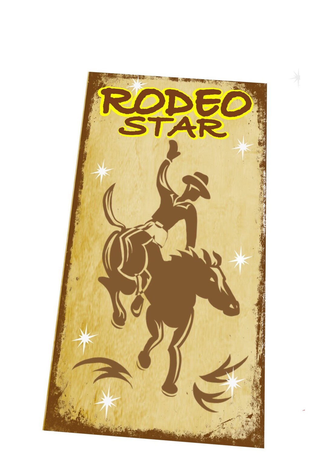 Cowboy Wild West Metal Sign Wall Plaque Rodeo Cowboy Sign Western Ranch ...
