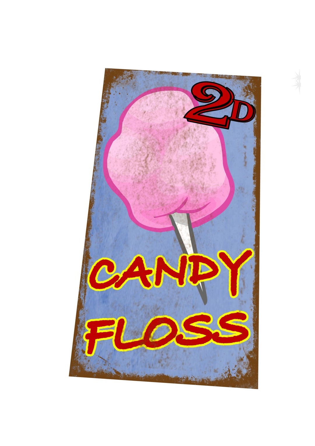 Candy Floss Cotton Candy Vintage Fairground Carnival Sign Vintage Style Fair Sideshow Sign