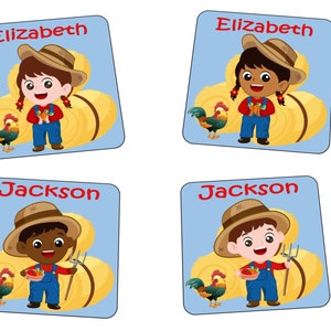 Children&#39;s Personalised Door Sign Personalised Nursery Door Sign Girls Door Sign, Boys Door Sign Farmer Design