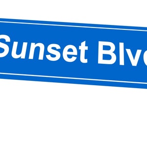 Sunset Boulevard California riproduzione del cartello California Road Sign divertente novità cartello stradale