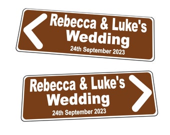 Wedding Sign Metal Wedding Reception Sign Personalised Wedding Sign Custom Wedding Sign Wedding Direction Sign