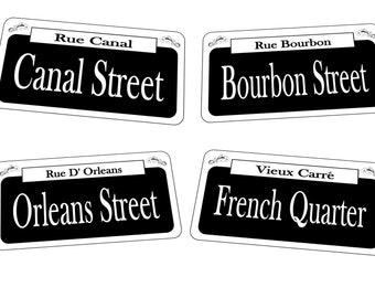 CUSTOM Metal Street Sign; New Orleans French Quarter Style, Wall
