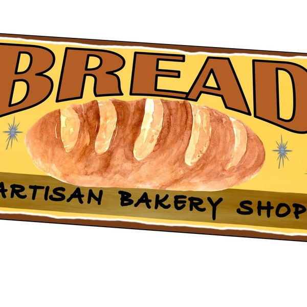 Bäckerei Brot Shop Retro-Stil Schild Handwerker Brot Schild Metall Vintage-Stil Bäcker Schild