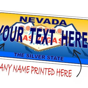 Nevada Las Vegas Novedad Número Placa Placa de Número Personalizada Regalo de Cumpleaños Personalizado 15cm 29cm Novedad Número Placa Ciudad
