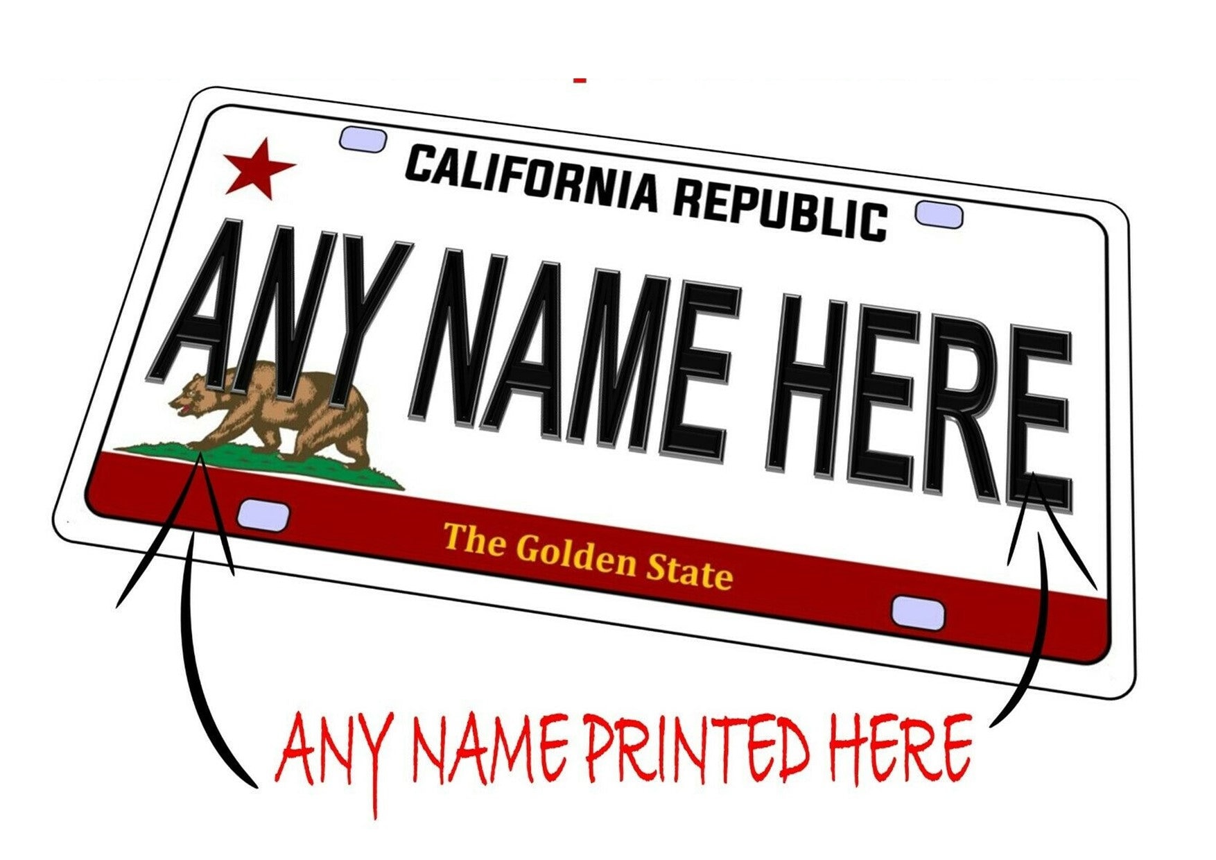 Personalised American Novelty Number Plate Personalised Number Plate