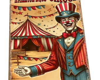 Vintage Circus Poster Metal Sign: Retro Carnival Decor - Etsy