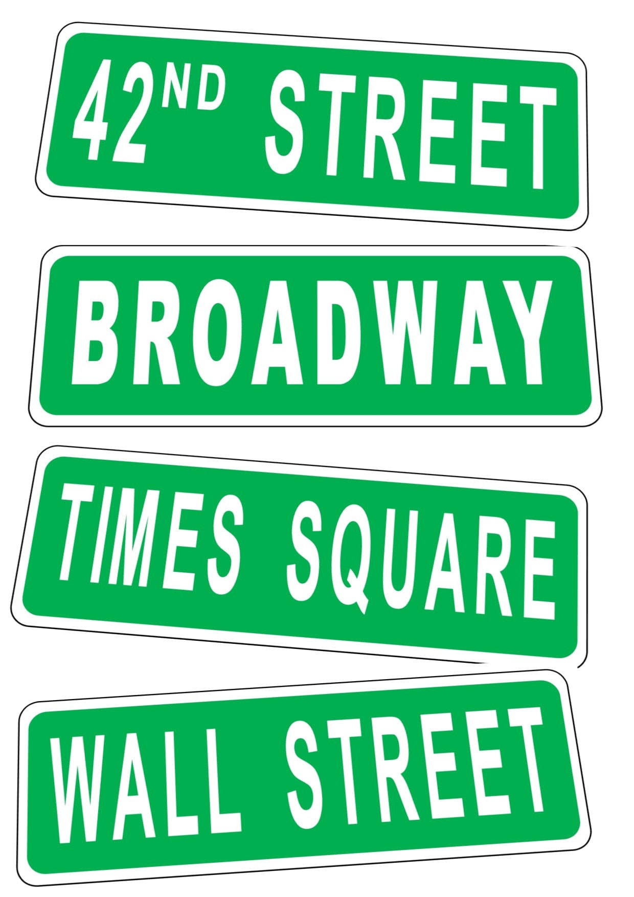 New York Street Sign Broadway Sign Times Square Reproduction