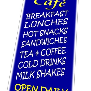 Café Menü Werbetafel Metall Schild, Frühstück, Tee, Mittagessen, Café Metall Schild, Snacks, Heißgetränke Menü Bord