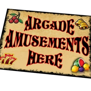 Retro Fairground Sign Amusement Arcade Sign Vintage Carnival Sign Retro Metal Sign Reproduction 20cm x 25cm metal sign