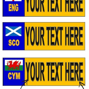 British Personalised Novelty Number Plate Personalised Number Plate Personalised Birthday Gift 10cm 29cm Novelty Number Plate
