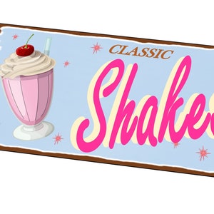 Milchshakes Retro-Stil Schild Restaurant Schild Metall Vintage Stil Retro Milchshake Restaurant Schild