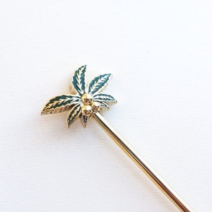 Aloha Punchbowl Leafy Coco Cleaner Tool Solid Brass Rod 4&quot; Long Made in Hawaii