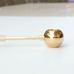 Aloha Punchbowl Lollipop Pipe 2.0 - Newly Redesigned Unique Cleanable All Brass Chamber Pipe from Hawaii
