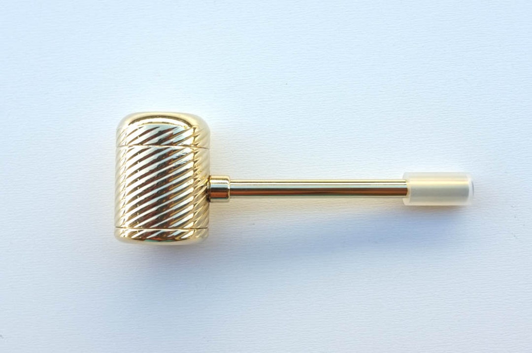 Aloha Punchbowl Brass Corn Cob Pipe Solid Brass Screenless Removable