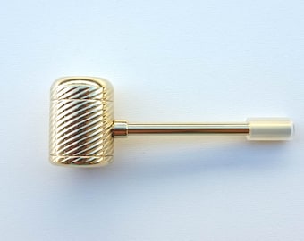 Aloha Punchbowl Brass Corn Cob Pipe Solid Brass Screenless Removable Tar Trap Precise CNC Machined Made in Hawaii
