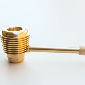 Brass Beehive Pipe: CNC Machined, Removable Tar Trap and Draw Stem for Easy Cleaning, Made in Hawaii