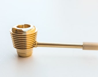Beehive Pipe Solid Brass Screenless Removable Tar Trap Precise CNC Machined Made in Hawaii