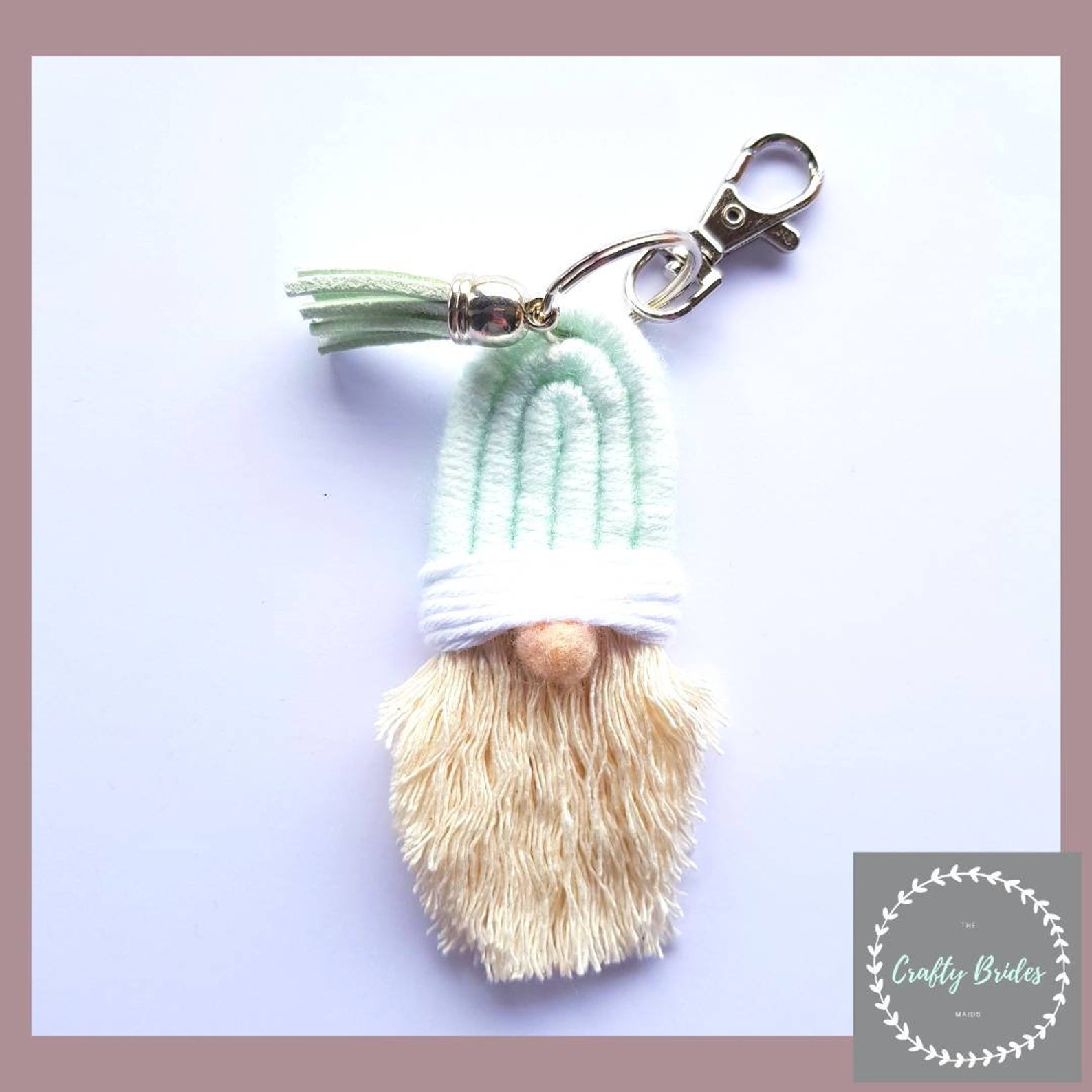 Mint Green Gonk Keyring Keychain Small Gift Gnome Etsy UK