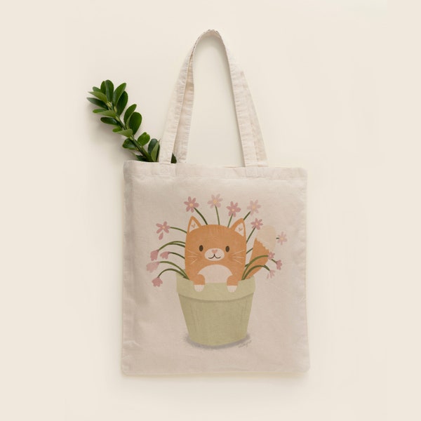 Sac fourre-tout, Sac en toile, Tote bag, Sac réutilisable illustré, Sac à bandoulière avec illustration, Fait main