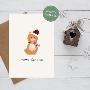 Biglietto di auguri - Miao Natale con busta, Biglietto di auguri con busta